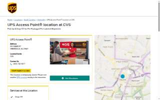 UPS Access Point location of Greenville website