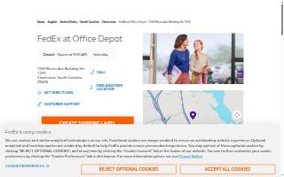 FedEx ShipSite of Charleston website