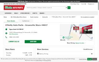 O'Reilly Auto Parts of Greenville website