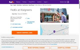 FedEx OnSite of Mt Pleasant website