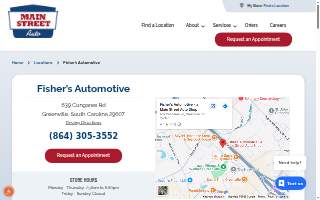 Fisher's Automotive - a Main Street Auto Shop website