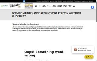 Kevin Whitaker Chevrolet Service website