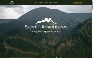 Sunrift Adventures website
