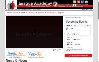 League Academy website