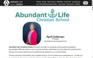 Abundant Life Christian School website