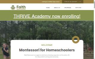 Faith Montessori Community - Homeschool Hybrid website