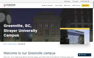 Strayer University of Greenville website