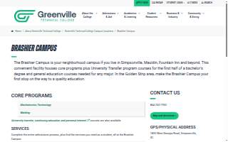 Greenville Technical College - Brashier Campus website