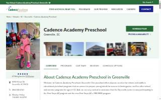 Cadence Academy Preschool of Greenville website