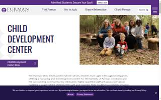 Furman University Child Development Center CDC website