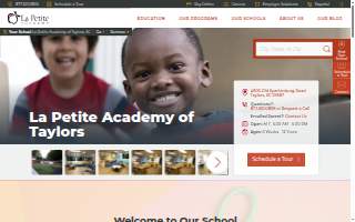 La Petite Academy of Taylors website