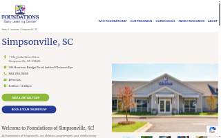 Foundations Early Learning Center of Simpsonville website