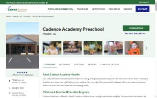 Cadence Academy Preschool of Mauldin website