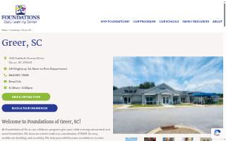 Foundations Early Learning Center of Greer website