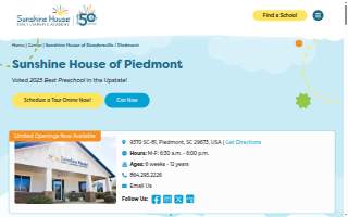 Sunshine House of Powdersville website