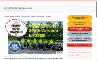 Upstate Rider Training at Greenville Technical College website