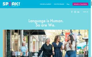 Speak! Language Center website