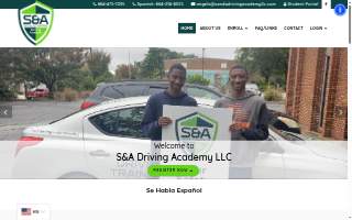 S & A Driving Academy website