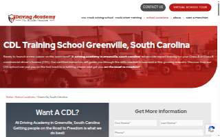 Driving Academy of Greenville website