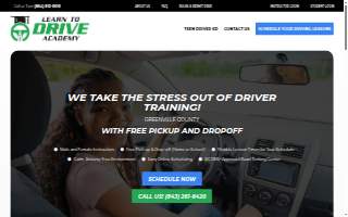 Learn To Drive Academy of Greenville website