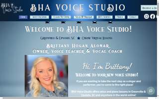 BHA Voice Studio website
