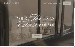 Casa Meka, Hair Extensions Salon website