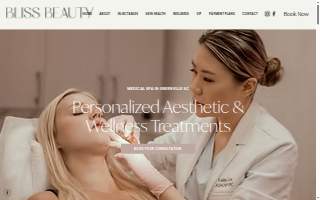 Bliss Beauty Aesthetics & Wellness website