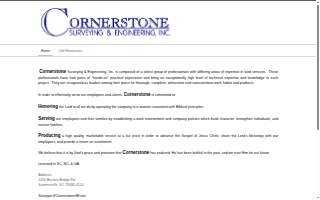 Cornerstone Surveying & Engineering, Inc. website