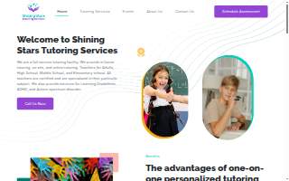 Shining Stars Tutoring website