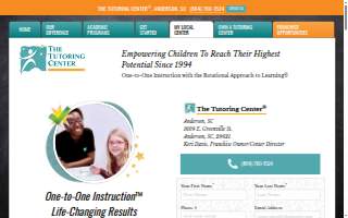 The Tutoring Center - Anderson website