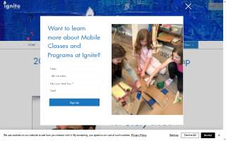 Ignite Learning Center website