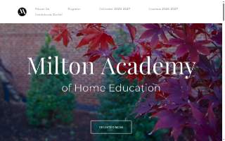 Milton Academy: Home School Resource Center website