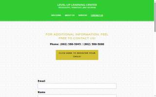 Level-Up Learning Center website