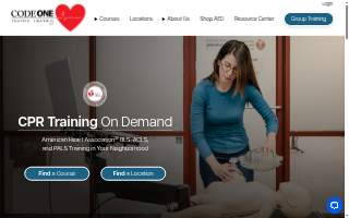 Code One CPR Training of Charleston website