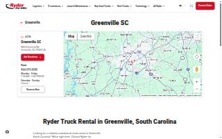 Ryder Truck Rental of Greenville website