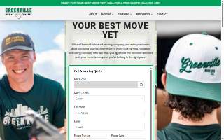 Greenville Moving Company website