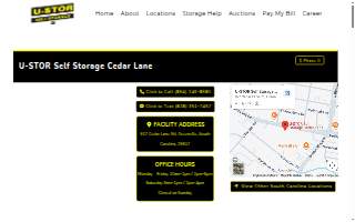 U-STOR Self Storage Cedar Lane website