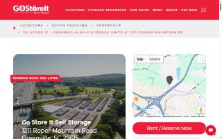 Go Store It Self Storage of Greenville website