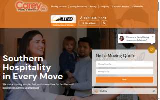 Carey Moving & Storage website