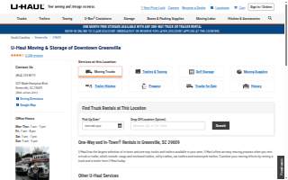 U-Haul Moving & Storage of Downtown Greenville website