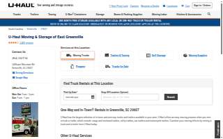 U-Haul Moving & Storage of East Greenville website