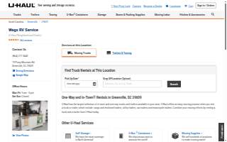 U-Haul Neighborhood Dealer of Greenville website