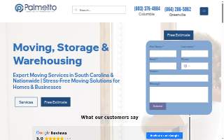 Palmetto Specialty Transfer of Columbia website
