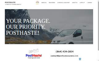 PostHaste Couriers website