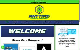 Anytime Courier Delivery website