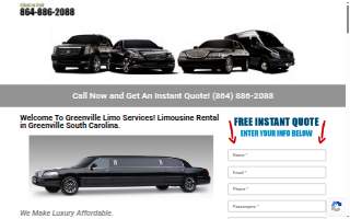 Greenville Limo Services website