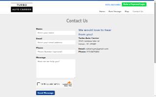 Turbo Auto Carrier website