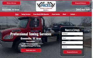 Pace Towing, LLC website