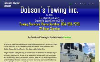 Dobson Towing website