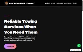 Elite Auto Towing & Transport website
